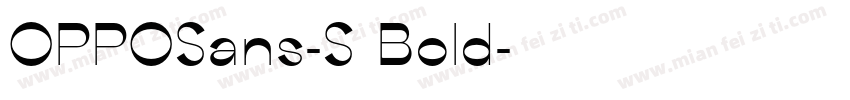 OPPOSans-S Bold字体转换